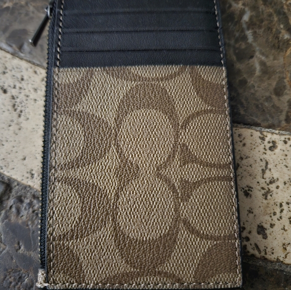 Star Wars X Coach Zip Card Case In Signature Canvas With Patches NWT FIRM - Picture 4 of 5